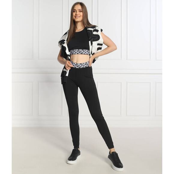 The Kooples Logomania Leggings Slim Fit High Rise Side Pockets Black NWT S - Picture 3 of 9